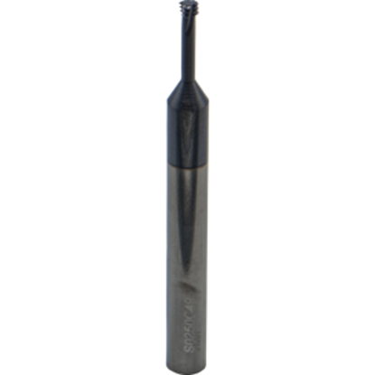 Picture of CARMEX MTS0250C49 0.7 ISO Thread Mill 0.12 Dia 0.70MM 0.49 Neck 2.50 OAL 3 Flute Coolant 3xD1 Internal AlTiN