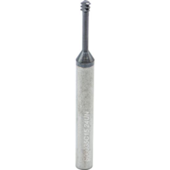 Picture of CARMEX MTS06035C15 24 UN Thread Mill 24.00TPI 0.13 Dia 0.61 Neck 0.23 Shank Internal 3 Flute 3xD1 AlTiN