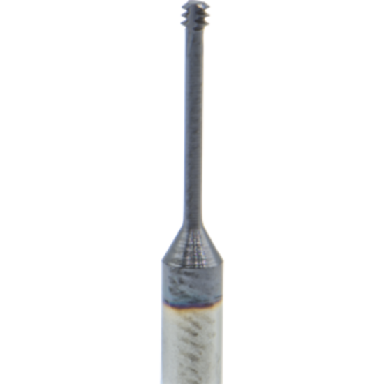 Picture of CARMEX MTS03016C10 0.4 ISO Thread Mill 0.06 Dia 0.04MM 0.41 Neck 1.50 OAL 3 Flute Coolant 5xD1 Internal AlTiN