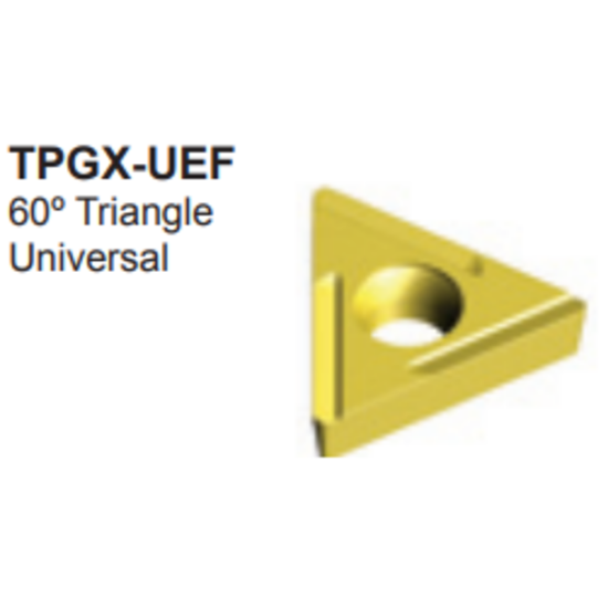 Picture of DORIAN TPGX 21.50.5 UEFR DNU25UT Turning Insert Triangle 0.008 Corner Radius Carbide