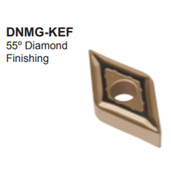Picture of DORIAN DNMG331-KEF-DKC10UT Turning Insert 55.0° 0.015 Corner Radius Carbide TiN + TiCNB + Al2 + TiO2 + 3Al2O3