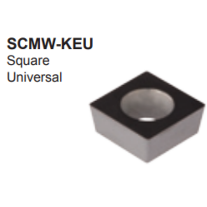 Picture of DORIAN SCMW 32.51 KEU DKU10HT Turning Insert Square 0.015 Corner Radius Carbide