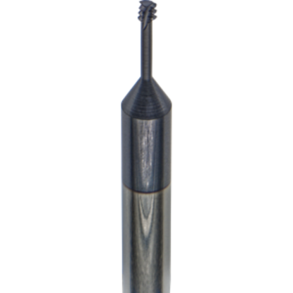 Picture of CARMEX MTS0250C40 32 UN Thread Mill 0.10 Dia 32.00TPI 0.41 Neck 2.50 OAL 3 Flute 3xD1 Internal AlTiN