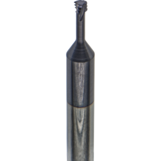 Picture of CARMEX MTS0250C37 32 UN Thread Mill 0.12 Dia 32.00TPI 0.37 Neck 2.50 OAL 3 Flute 2xD1 Internal AlTiN