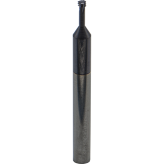 Picture of CARMEX MTS0250C35 0.7 ISO Thread Mill 0.12 Dia 0.70MM 0.35 Neck 2.50 OAL 3 Flute Coolant 2xD1 Internal AlTiN