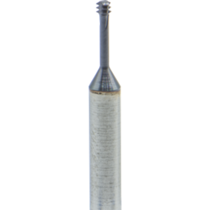 Picture of CARMEX MTS03016C6 0.4 ISO Thread Mill 0.06 Dia 0.04MM 0.24 Neck 1.50 OAL 3 Flute Coolant 3xD1 Internal AlTiN