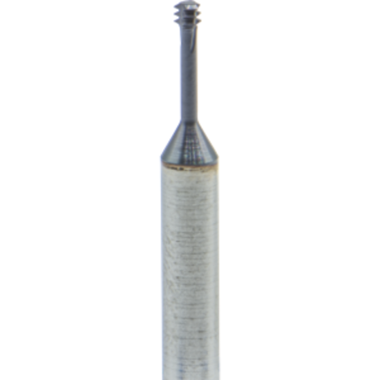 Picture of CARMEX MTS03016C6 0.4 ISO Thread Mill 0.06 Dia 0.04MM 0.24 Neck 1.50 OAL 3 Flute Coolant 3xD1 Internal AlTiN