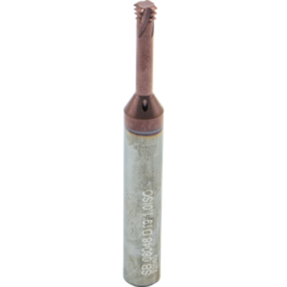 Picture of CARMEX MTSB 08048 D19 1.0 ISO Thread Mill 0.18 Dia 1.00MM 0.75 Neck 2.50 OAL 4 Flute 3xD1 Internal AlTiN