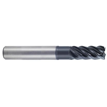 Picture of YG-1 UGMH07934 DIA 1/2 SH 0.50 LOC 0.6250 OAL 6.00 End Mill Standard Flute Variable Helix Carbide TiAlN Single End Corner Radius 0.1900 4.83MM TitaNox Power End Mill