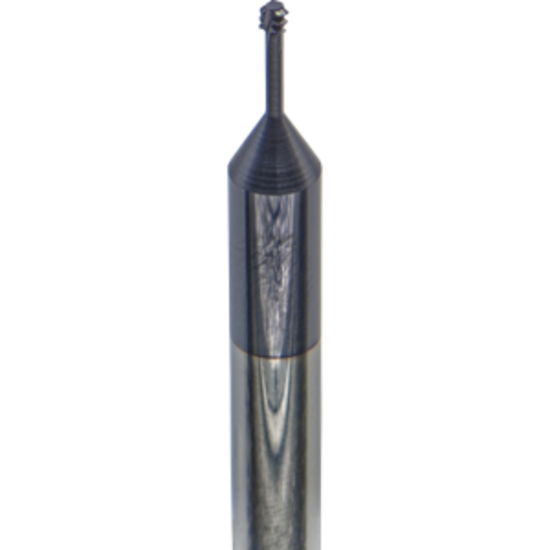 Picture of CARMEX MTS0250C31 40 UN Thread Mill 0.08 Dia 40.00TPI 0.31 Neck 2.50 OAL 3 Flute 3xD1 Internal AlTiN