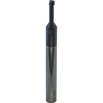 Picture of CARMEX MTS0250C49 0.8 ISO Thread Mill 0.15 Dia 0.80MM 0.49 Neck 2.50 OAL 3 Flute Coolant 2xD1 Internal AlTiN