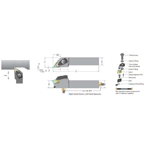 Picture of DORIAN ADDJNL-12-3B 55.0° Square 0.750 Shank 4.500 OAL