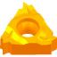 Picture of ZCC RT16.01N-1.00GM YBG201 Insert Sandvik Full Profile TiN 1.00MM Metric