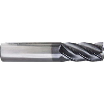 Picture of GORILLA MILL GMHT1250F5	 DIA 1-1/4" SH 1.2500 LOC 2.00 OAL 4.50 End Mill Standard Flute Variable Helix Carbide TiAlN Single End Square Sharp PHENOM