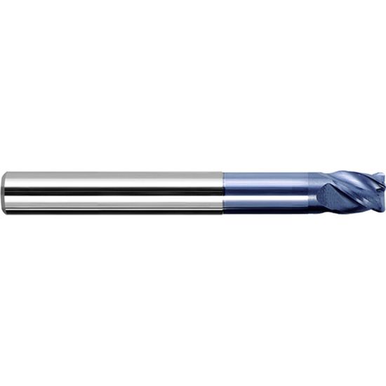 Picture of ZCC HM-4RP-D12.0-R2.0 KMG555 DIA 12MM SH 0.4724 LOC 0.4724 OAL 3.9370 End Mill Standard Flute Variable Helix Carbide TiAlN Single End Corner Radius 0.0787 2.00MM