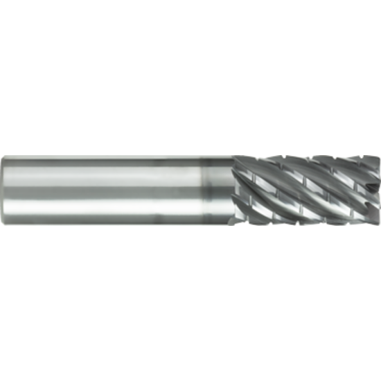 Picture of GORILLA MILL GMHTCB34RHL7090	 DIA 3/4" SH 0.7500 LOC 1.6250 OAL 4.00 End Mill Carbide TiAlN Single End Corner Radius 0.0900 2.29MM BABOON CHIMPBREAKER