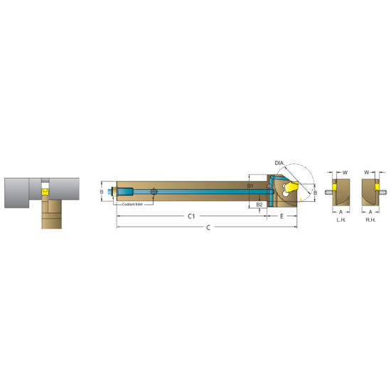 Picture of DORIAN ASGTHL2020-K03 Stick Tool Press In Square 0.787 Shank 4.920 OAL