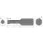 Picture of EVEREDE Tool 00212CH 80.0 ° Boring Bar Dia0.3750 Positive 0.2500 6.35MM - 1/4 - E Cutter Dia