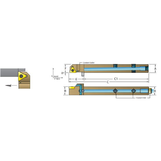 Picture of DORIAN ASTACL1212-H11 Triangle Swiss Square 0.472 Shank 3.940 OAL