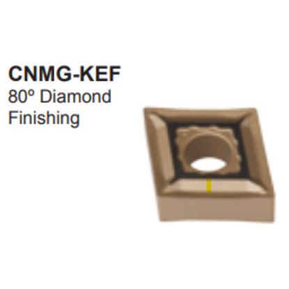 Picture of DORIAN CNMG431-KEF-DKC05HT Turning Insert 80.0° 0.015 Corner Radius Carbide TiN + TiCN + Al2TIO5 + Al2O3