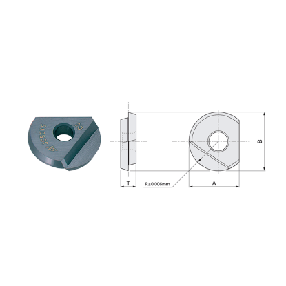 Picture of DIJET BNM-300-AAA JC5015 Milling Insert Ball Mill 0.591 Corner Radius Multilayer