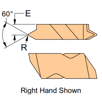 Picture of HORIZON HTF 4R C23 Indexable, Threading Insert Top Notch 60.0° EXT 10.00TPI - 44.00TPI INT 9.00TPI - 24.00TPI 0.003 Corner Radius Carbide