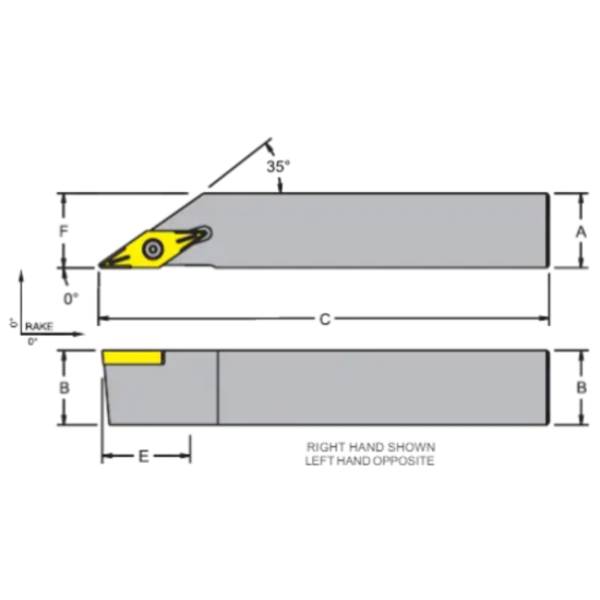 Picture of DORIAN SVABR10-3D 35.0° Swiss Square 0.629 Shank 6.000 OAL