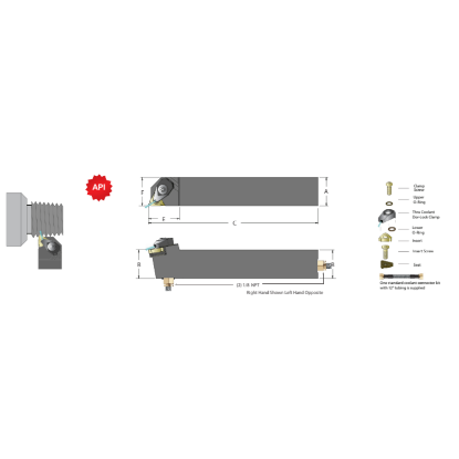 Picture of DORIAN ADLER20-T22API-D Iso Thread Square 1.500 Shank 6.000 OAL