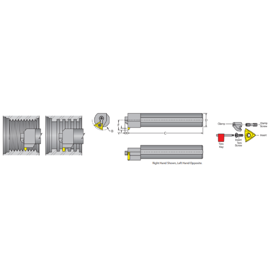 Picture of DORIAN S32V-MTHOL-5-C On Edge Boring Bar 2.000 Shank 16.00 OAL