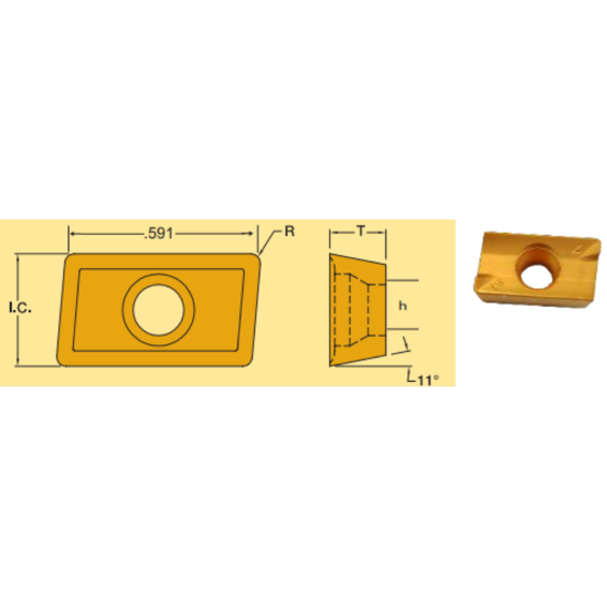 Picture of EVEREDE Tool APLT-347 TL120 Parallelogram Insert Positive TiAlN + K30