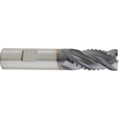Picture of GORILLA MILL GMHX10C4	 DIA 1" SH 1.00 LOC 1.7500 OAL 4.00 End Mill Carbide TiAlN Single End 45.0° Chamfer SASQUATCH