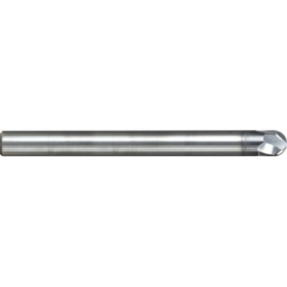 Picture of GORILLA MILL DMC0200MMB2TS3	 DIA 2MM SH 0.2362 LOC 0.0787 OAL 2.9921 End Mill Standard Flute High Helix Carbide TiAlN Single End Ball Nose DIE/MOLD CHIMP
