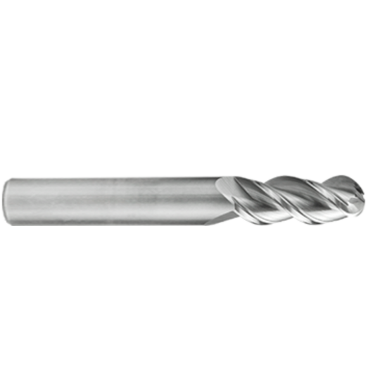 Picture of GORILLA MILL GMA14B3	 DIA 1/4" SH 0.2500 LOC 0.7500 OAL 2.50 End Mill Standard Flute Variable Helix Carbide Uncoated Single End Ball Nose SILVERBack