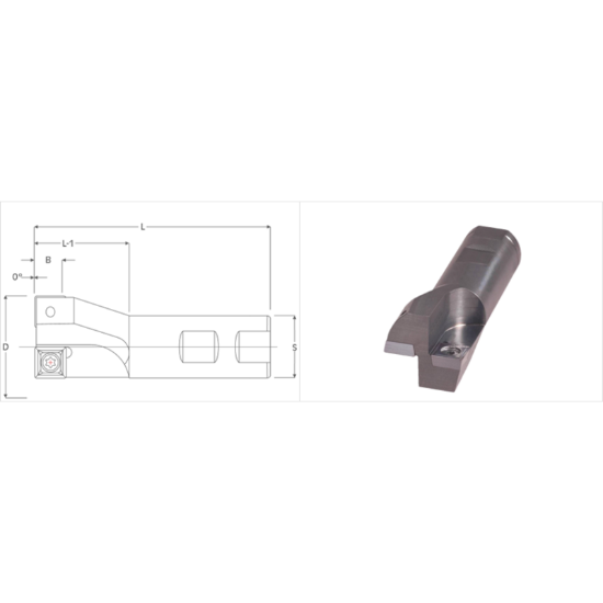 Picture of K-Tool XDM-750 * Milling Cutter 90.0°, Drill Mill 0.750 Cutter Diameter 0.750 Weldon