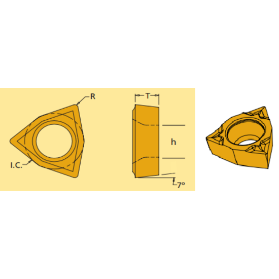 Picture of EVEREDE Tool WCGT 21.5V5 CS2 Positive Trigon Insert