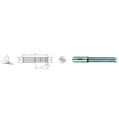 Picture of LMT FETTE 10391 DIA 1/4 SH 0.2500 LOC 0.1040 OAL 3.2500 End Mill Carbide TiAlN Single End High Feed0.0250 0.64MM SWIFT Carb