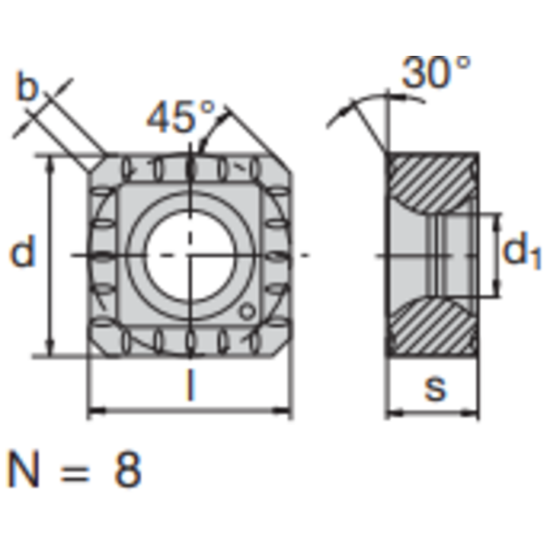 Picture of LMT FETTE SNKU 1205 AN-TR LCKP10M Milling Insert Square