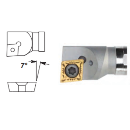 Picture of INTERNAL Tool 40-1197 Turning Boring Bar 80.0° Insert Replacable Head 0.625 0.75 Min Bore