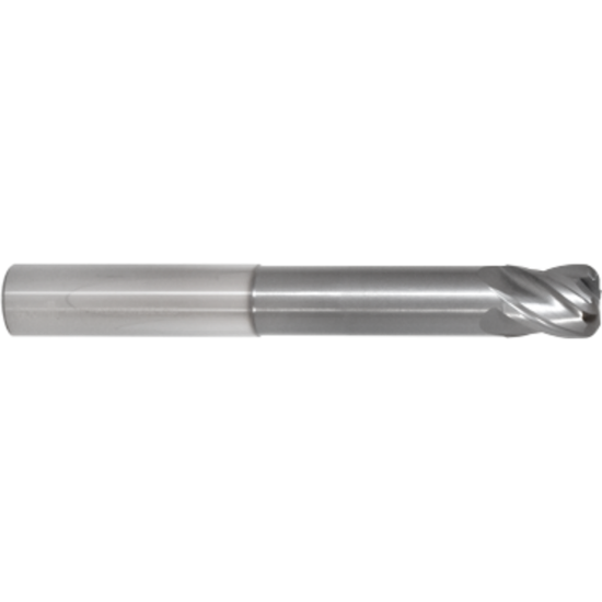 Picture of GORILLA MILL GMNR58R40304.125	 DIA 5/8" SH 0.6250 LOC 0.7500 OAL 6.00 End Mill Carbide TiAlN Single End Corner Radius 0.0300 0.76MM