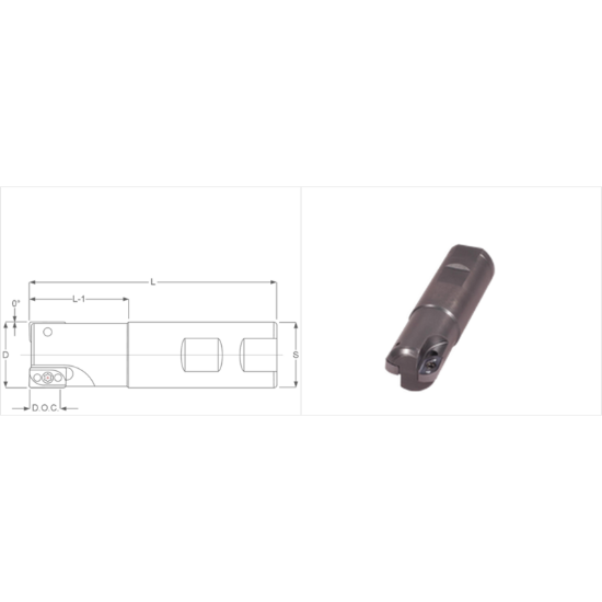 Picture of K-Tool RM-1000A-2 Milling Cutter 90.0° 1.000 Cutter Diameter 1.000 Weldon