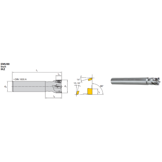 Picture of LMT FETTE EMU90A17.125SFI Milling Cutter 90.0°
