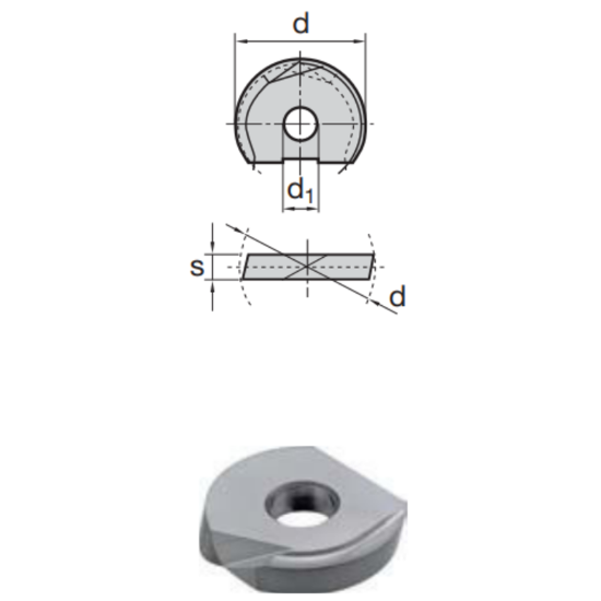 Picture of LMT FETTE WPR 25-CF LC610T Milling Insert Ball Mill 0.984 Cutter Diameter
