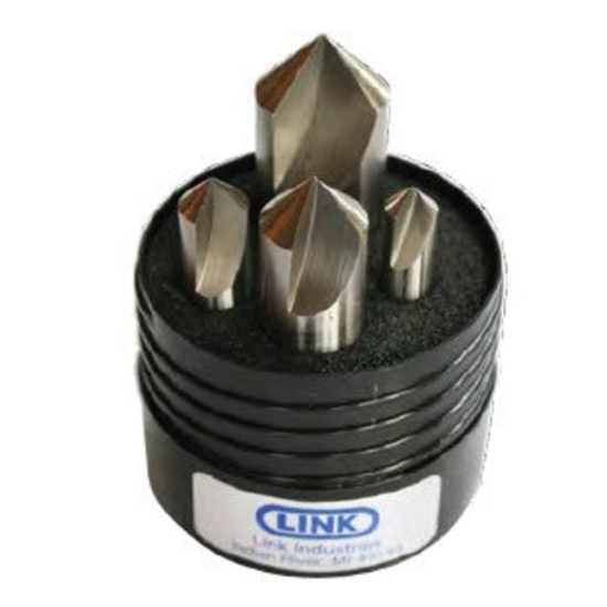 Picture of LINK 05-L2-550 82° 1FL HSS Chamfer 4 PC Set (3/8, 1/2, 3/4 & 1)