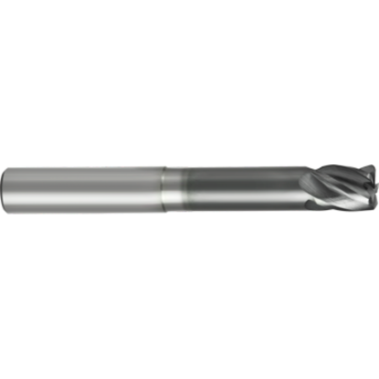 Picture of GORILLA MILL GMNR1250R50604.125	 DIA 1-1/4" SH 1.2500 LOC 1.50 OAL 6.00 End Mill Carbide TiAlN Single End Corner Radius 0.0600 1.52MM