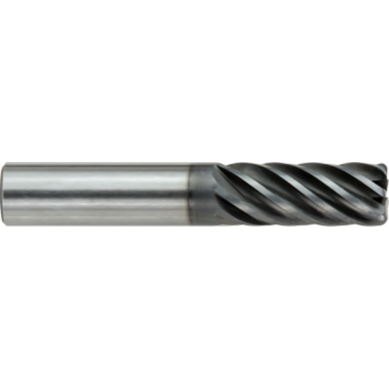 Picture of GORILLA MILL GMHT716RS7030	 DIA 7/16" SH 0.4375 LOC 0.6250 OAL 2.50 End Mill Standard Flute Variable Helix Carbide TiAlN Single End Corner Radius 0.0300 0.76MM BABOON