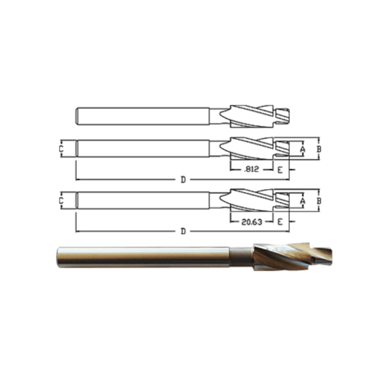 Picture of LINK 75-CO-519 2.5MM Metric Extended Cobalt 3FL Counterbore