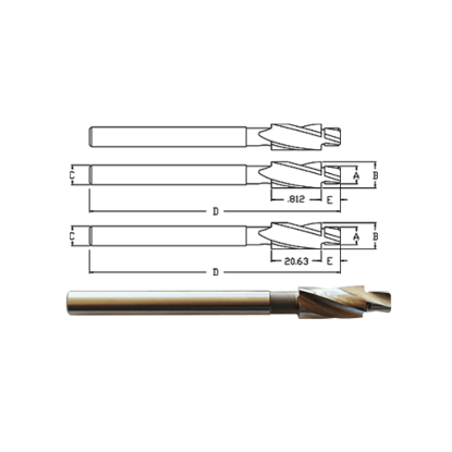 Picture of LINK 75-CO-526 12MM Metric Extended Cobalt 3FL Counterbore