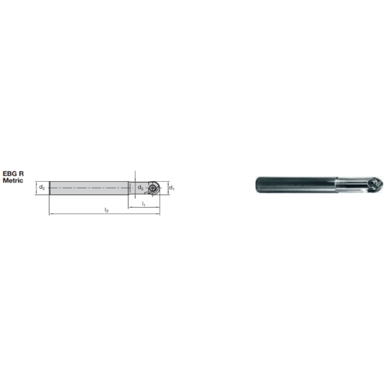 Picture of LMT FETTE EBG R0250A0375 100NC Milling Ball Mill Milling Cutter 0.250 Cutter Diameter