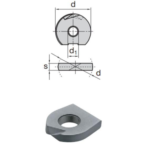 Picture of LMT FETTE WPR 32 N LWP40M Milling Insert Ball Mill 1.260 Cutter Diameter