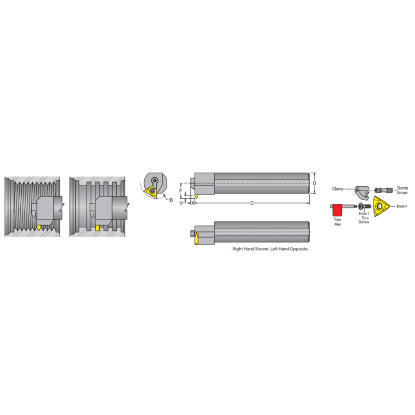 Picture of DORIAN S24U-MTHOL-4-C On Edge Boring Bar 1.500 Shank 14.00 OAL
